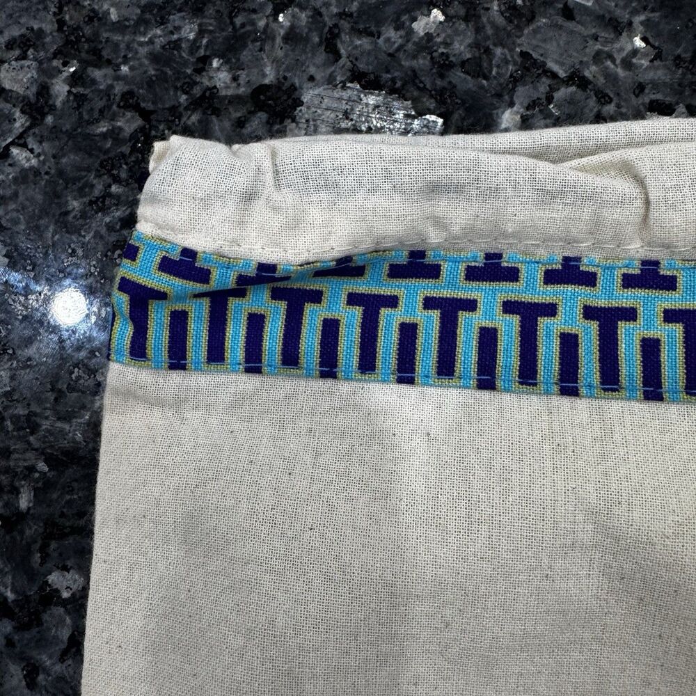 Tory Burch Blue & Purple Trim Patterned Cover Dust Bag 12" x 15" - Picture 4 of 7